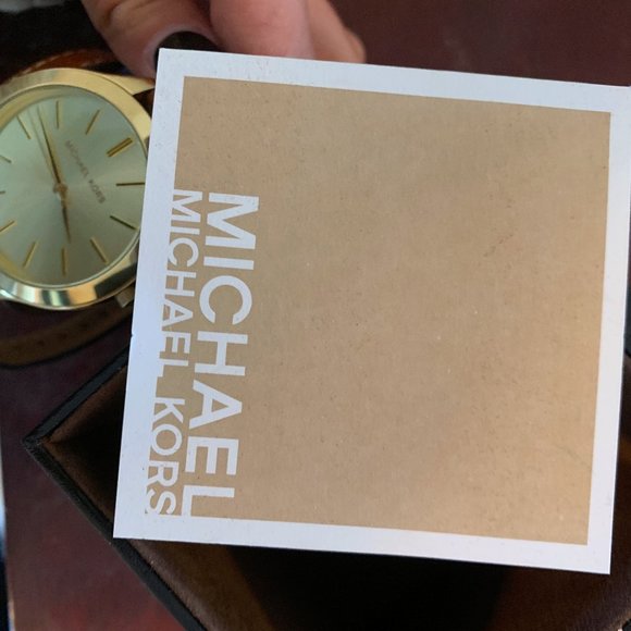 Michael Kors Leather Wrap Watch main image 5